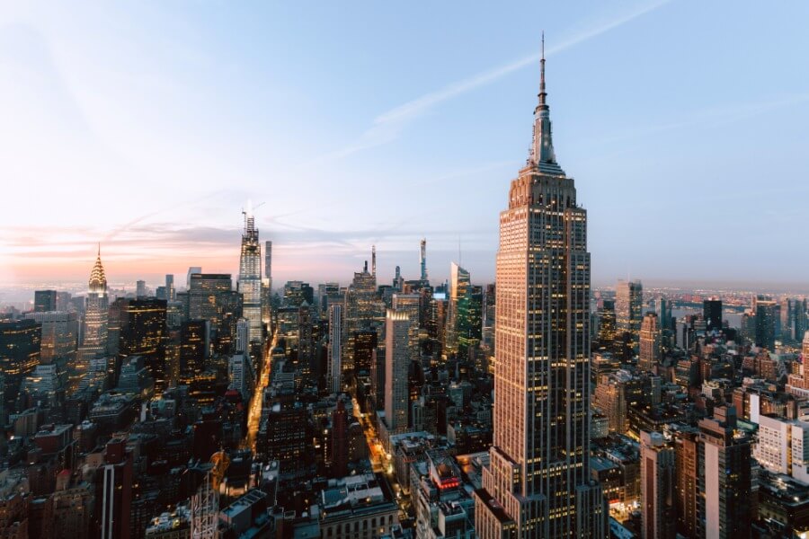 Empire State Building widok na budynek