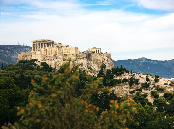akropol widok na wzgórze w atenach